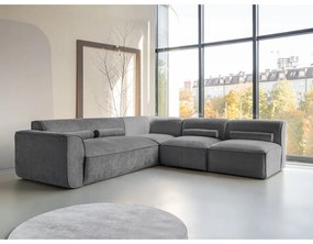 Сив ъглов диван (десен ъгъл) Flex Felix – Miuform