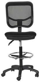 Офис стол Carmen 7552, До 90 кг, Заключване на облегалката във всяка позиция, Степенка, Черен