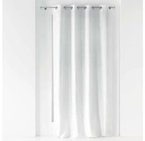 Красива нежнобяла завеса със сребърен модел 140 х 260 см