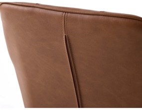 Кафяви тапицирани трапезни столове в комплект с подлакътници 2 бр. Nolan Square – Unique Furniture