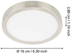 Сиво LED осветително тяло за таван FUEVA 5 – EGLO