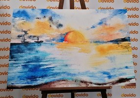 Картина на платно – Сияен залез над морето