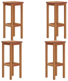 3115989 vidaXL Бар табуретки, 4 бр, акация масив