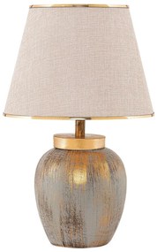 Настолна лампа 1xE27/40W/230V златист/бежов