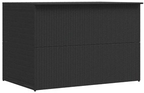 44245 vidaXL Градински сандък, черен, 150x100x100 cм, полиратан