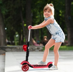 Детски триколесен скутер за балансиране с LED колела - божа кравичка