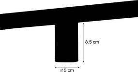 E27 Фитинг с релсова окачване за 1-фазна релса черен - Jeana