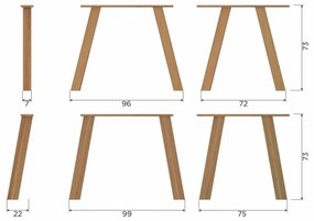 Трапезна маса от масивен дъб 100x180 cm Tablo – WOOOD