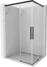 Mexen Rox Duo плъзгаща се душ кабина 120 x 90 см, прозрачна, черна - 8C2D-120-090-70-00