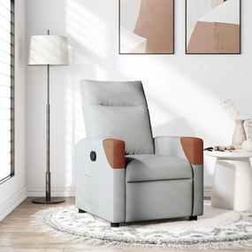 4104808 vidaXL Recliner Chair Cloud Grey Fabric