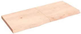 363587 vidaXL Стенен рафт, 140x60x(2-6) см, необработен масивен дъб