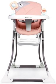 Розов стол за хранене с плюшено мече