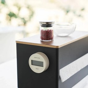 Черна метална стойка за кухненска хартия Rin – YAMAZAKI