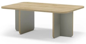 Светлозелена/естествена масичка за кафе с дъбов плот 56x100 cm Hillary – Marckeric