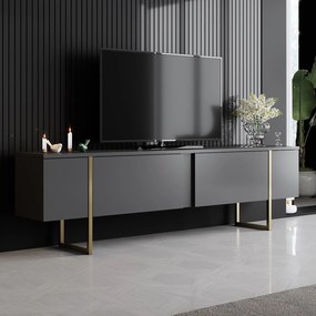 ТВ шкаф Luxe, цвят Антрацит Златен
