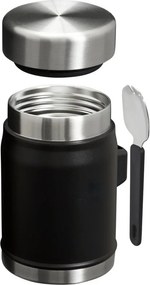 Матово черен термос за храна от неръждаема стомана 400 ml Legendary Food Jar + Spork Black 2.0 – Stanley