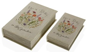 Декоративна кутия Versa Книга Lilled Пластно Дървен MDF 7 x 27 x 18 cm