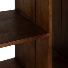 Кафява библиотека от масивно манго 60x190x30 cm Sagara – Ixia