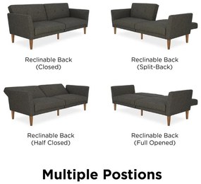 Сив разтегателен диван 205 cm Regal - Novogratz