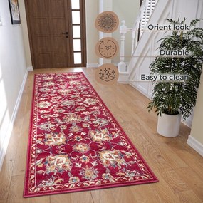 Червен килим 80x240 cm Orient Caracci - Hanse Home