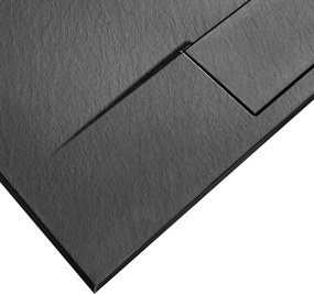 Корито за душ кабина Rea Bazalt long Black 90x120