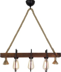 Дървено таванно осветително тяло Demir, 3 крушки - Opviq lights