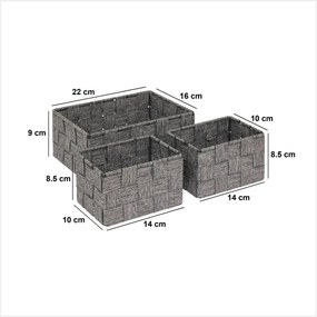 Сет кош за съхранение 5five Lise, 3 бр - Зелен