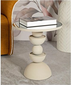 Кръгла странична масичка със стъклен плот ø 40,5 cm Dune – Mauro Ferretti