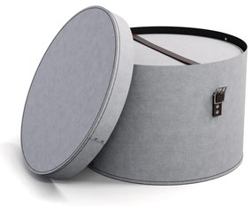 Светлосиви картонени кутии за съхранение с капаци в комплект от 2 бр. ø 37,5x25,5 cm Rut – Bigso Box of Sweden