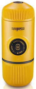 Преносима еспресо машина Wacaco Nanopresso Yellow Patrol, 18bar, 80 мл, За мляно кафе, Без необходимост от зареждане и батерии, Жълт