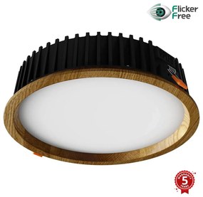 APLED - LED Лампа RONDO WOODLINE LED/18W/230V 3000K Ø 26 см дъб масивнo дървo