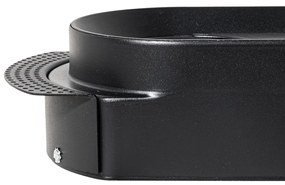 Комплект от 6 заоблени вградени спота черни GU10 70mm 2-Light - Hubs