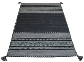 Тъмно сив памучен килим , 60 x 200 cm Antique Kilim - Webtappeti
