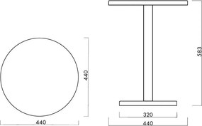 Кръгла странична масичка ø 44 cm Odo – noo.ma