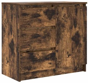 861575 vidaXL Бюфет с чекмеджета, опушен дъб, 71x35x65 см, инженерно дърво