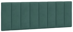 374664 vidaXL Мека табла за легло, тъмнозелена, 120 см, кадифе