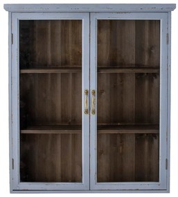 Синя висяща витрина от масивна ела 81x91 cm Hazem – Bloomingville