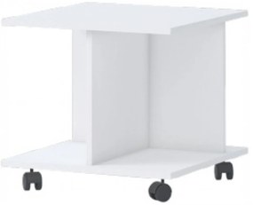 Масичка с колелца Riddle-бял