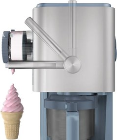 Машина за сладолед 13-в-1 Ninja CREAMi Scoop & Swirl™ NC702EU, 800W, 13 програми, 3-степенен лост за фунийки, CreamiFit, Creamify, 2 купички 473 мл, Персонализация, Син/Сив