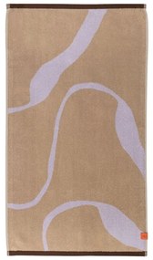 Кърпа за баня от органичен памук в цвят лавандула и светлокафяво 70x133 cm Nova Arte - Mette Ditmer Denmark