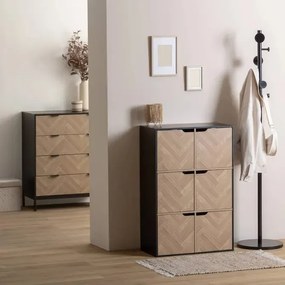 Рафт 5five Mix'n Door Chevrons, 6 отделения, Черен