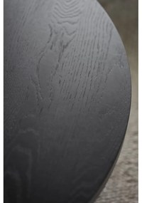 Черна кръгла масичка за кафе от декор от дъб ø 110 cm Boxford – Rowico