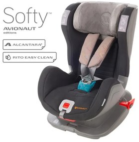 Столче за кола 9-25 кг. с IsoFix Glider Softy AVIONAUT - сиво