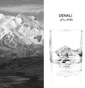 Комплект чаши за уиски LIITON L20500 Denali 270 мл, 2 бр, Удебелени стени, 3D дъно с форма на връх Еверест, Прозрачен