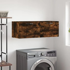 830129 vidaXL Стенен шкаф, опушен дъб, 100x36,5x35 см, инженерно дърво