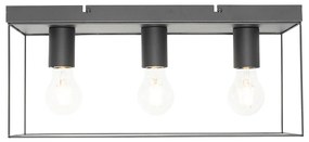 Минималистичен таванен аплик черен 3-светлина - Kodi