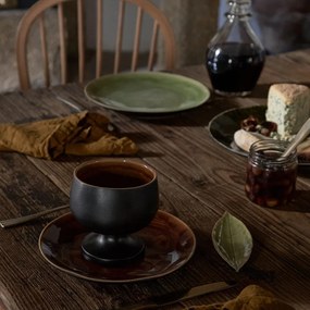 Светлозелена керамична купа за съхранение, дължина 18 cm Riviera - Costa Nova