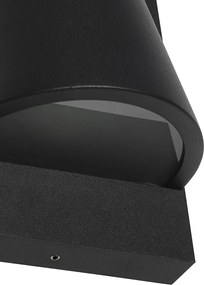 Смарт външна стенна лампа черна IP44 с WiFi GU10 - Femke