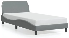 373125 vidaXL Рамка за легло без матрак, светлосива, 100x200 см, плат