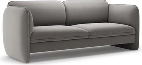 Тъмносив кадифен диван 204 cm Georgia – Micadoni